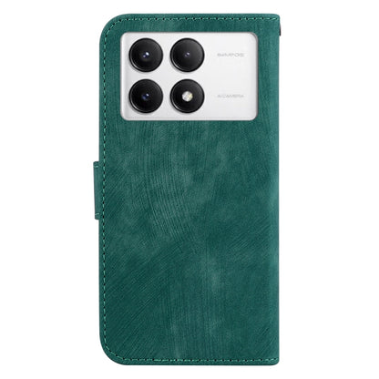For Redmi K70 / K70 Pro Little Tiger Embossed Leather Phone Case(Green) - Xiaomi Cases by buy2fix | Online Shopping UK | buy2fix