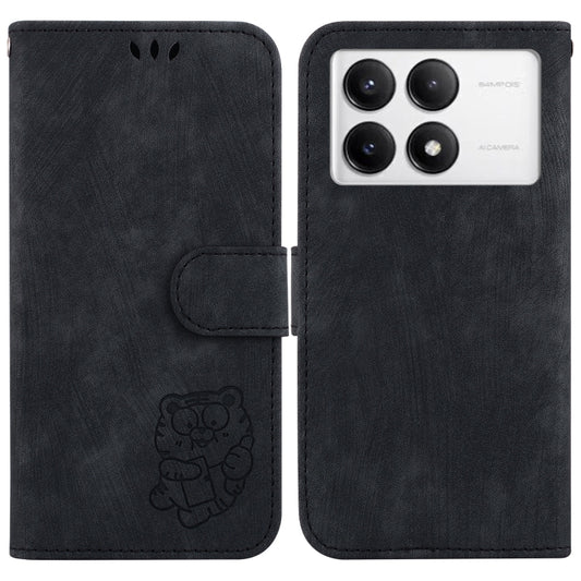For Redmi K70 / K70 Pro Little Tiger Embossed Leather Phone Case(Black) - Xiaomi Cases by buy2fix | Online Shopping UK | buy2fix