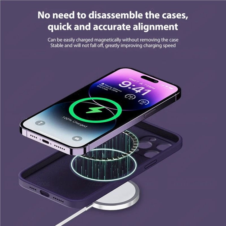 For iPhone 13 Liquid Silicone MagSafe Phone Case(Purple) by buy2fix