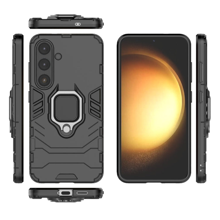 For Samsung Galaxy S25 5G PC + TPU Shockproof Protective Phone Case with Magnetic Ring Holder(Black) by buy2fix