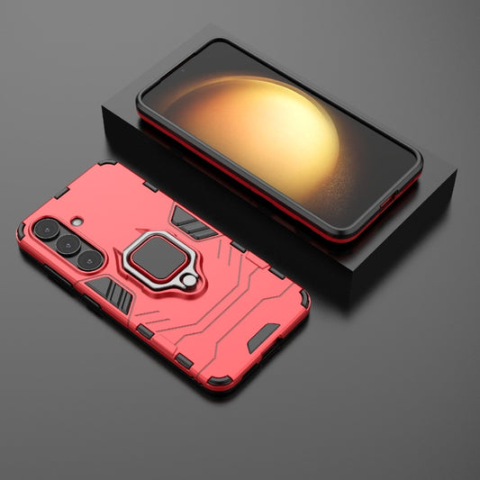 For Samsung Galaxy S25 5G PC + TPU Shockproof Protective Phone Case with Magnetic Ring Holder(Red) by buy2fix