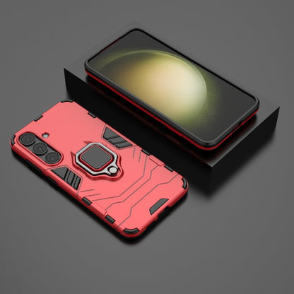 For Samsung Galaxy S25+ 5G PC + TPU Shockproof Protective Phone Case with Magnetic Ring Holder(Red) by buy2fix