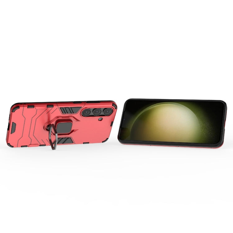 For Samsung Galaxy S25+ 5G PC + TPU Shockproof Protective Phone Case with Magnetic Ring Holder(Red) by buy2fix