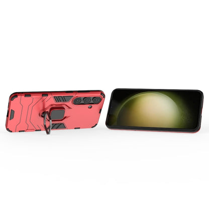 For Samsung Galaxy S25+ 5G PC + TPU Shockproof Protective Phone Case with Magnetic Ring Holder(Red) by buy2fix