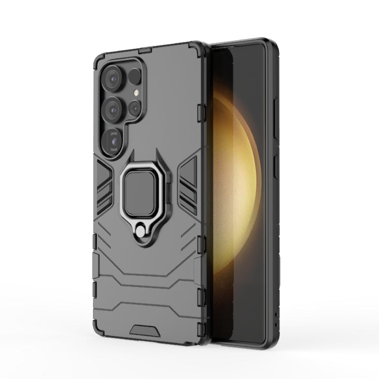 For Samsung Galaxy S25 Ultra 5G PC + TPU Shockproof Protective Phone Case with Magnetic Ring Holder(Black) by buy2fix