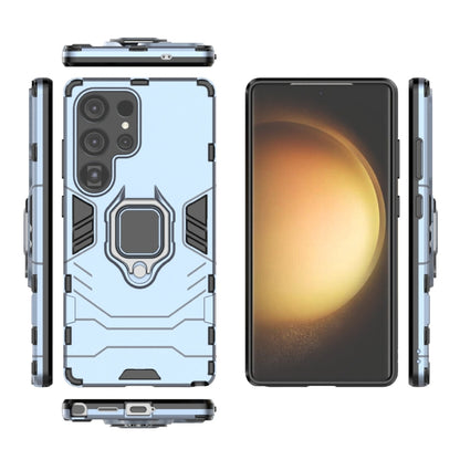 For Samsung Galaxy S25 Ultra 5G PC + TPU Shockproof Protective Phone Case with Magnetic Ring Holder(Navy Blue) by buy2fix