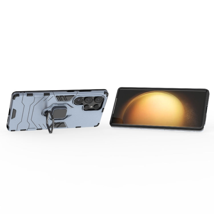 For Samsung Galaxy S25 Ultra 5G PC + TPU Shockproof Protective Phone Case with Magnetic Ring Holder(Navy Blue) by buy2fix