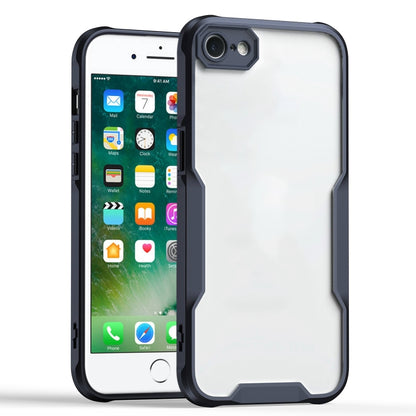 For iPhone SE 2022 / SE 2020 / 8 / 7 Armor Shockproof PC Hybrid TPU Phone Case(Black) by buy2fix