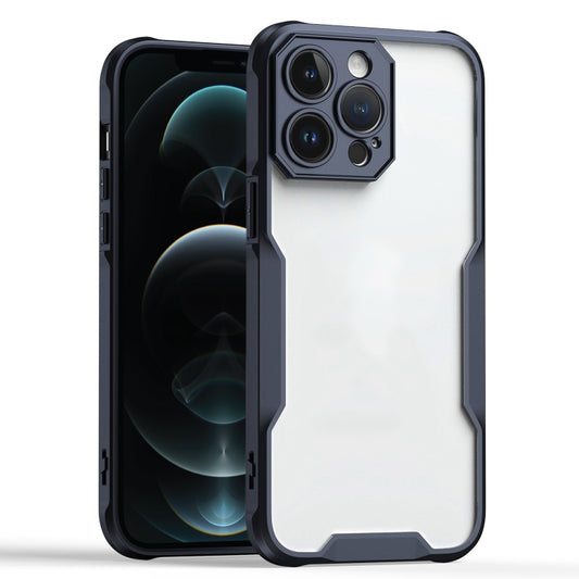 For iPhone 12 Pro Armor Shockproof PC Hybrid TPU Phone Case(Black) by buy2fix