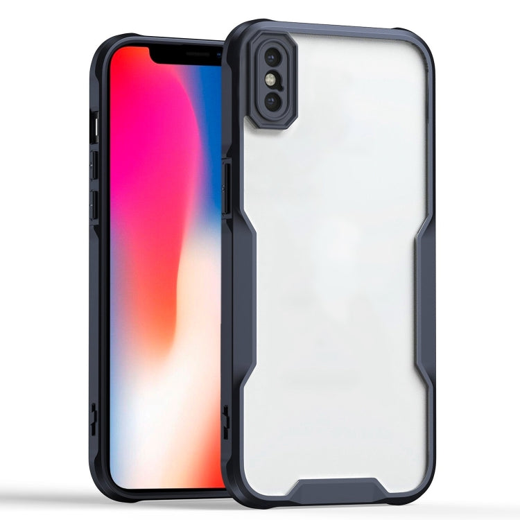 For iPhone XS / X Armor Shockproof PC Hybrid TPU Phone Case(Black) by buy2fix