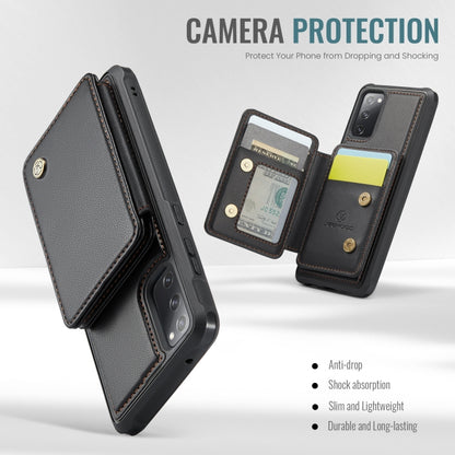For Samsung Galaxy S20 FE JEEHOOD J05 Business Magnetic Style RFID Leather Phone Case(Black) - Galaxy S20 FE Cases by JEEHOOD | Online Shopping UK | buy2fix