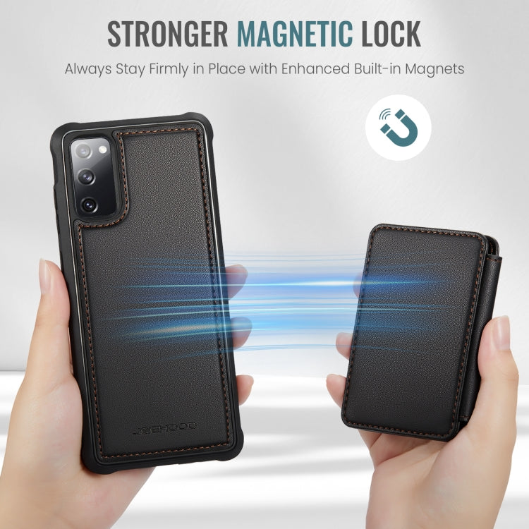 For Samsung Galaxy S20 FE JEEHOOD J05 Business Magnetic Style RFID Leather Phone Case(Black) - Galaxy S20 FE Cases by JEEHOOD | Online Shopping UK | buy2fix
