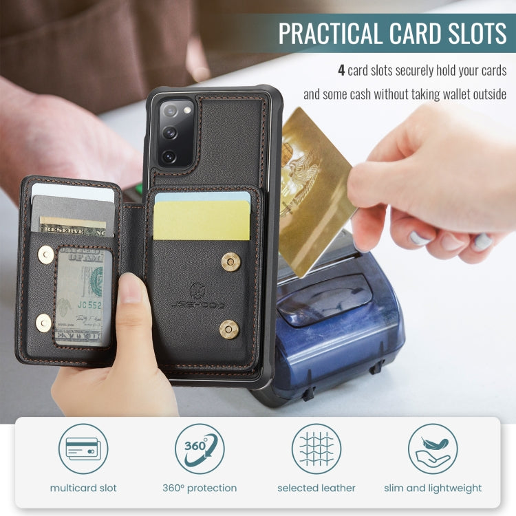 For Samsung Galaxy S20 FE JEEHOOD J05 Business Magnetic Style RFID Leather Phone Case(Black) - Galaxy S20 FE Cases by JEEHOOD | Online Shopping UK | buy2fix
