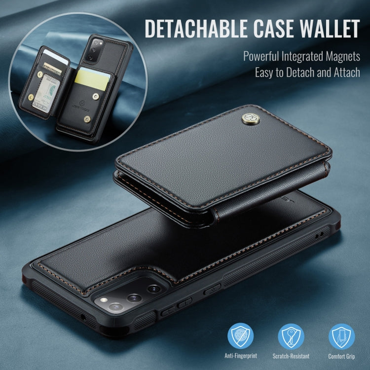 For Samsung Galaxy S20 FE JEEHOOD J05 Business Magnetic Style RFID Leather Phone Case(Black) - Galaxy S20 FE Cases by JEEHOOD | Online Shopping UK | buy2fix