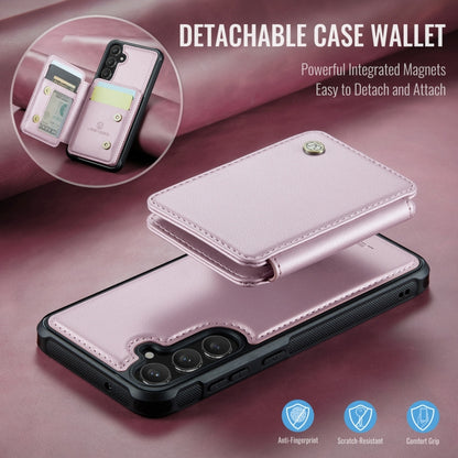For Samsung Galaxy S23 FE 5G JEEHOOD J05 Business Magnetic Style RFID Leather Phone Case(Pink) - Galaxy S23 FE 5G Cases by JEEHOOD | Online Shopping UK | buy2fix