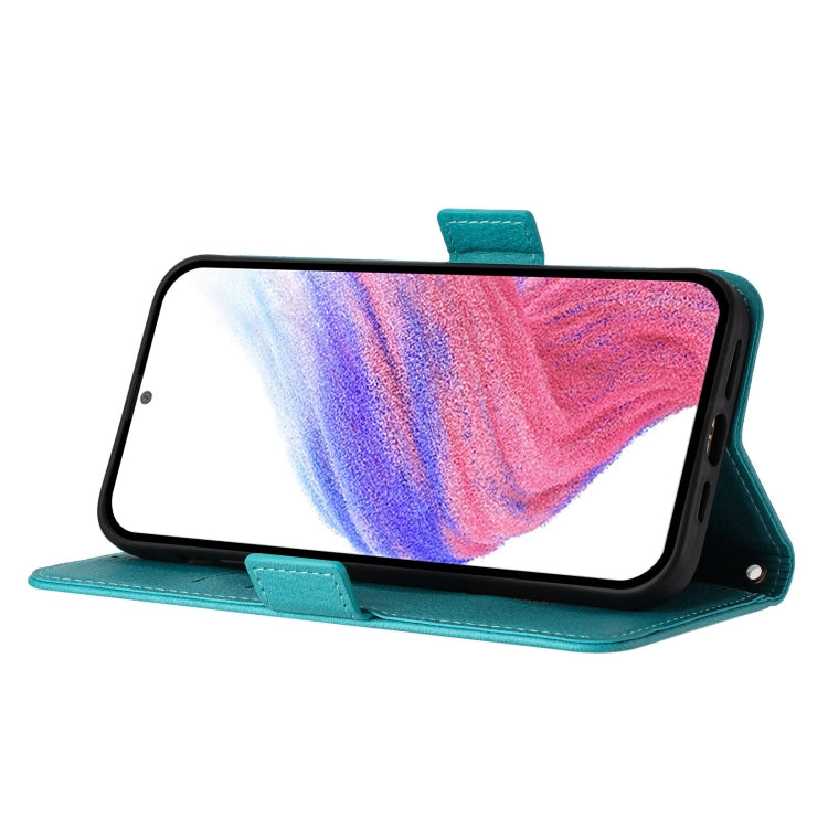 For Motorola Moto G Stylus 5G 2024 Embossed Rose RFID Anti-theft Leather Phone Case(Light Blue) by buy2fix