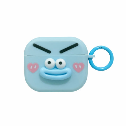 For AirPods 3 Fresh 3D Emoticon Pattern Skin Feel Earbuds Box PC Case(Blue) - For AirPods 3 by buy2fix | Online Shopping UK | buy2fix