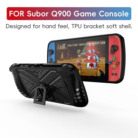 For SUBOR Q900 TPU Game Console Protective Case with Holder(Black) - Cases by buy2fix | Online Shopping UK | buy2fix