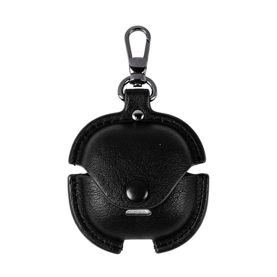 For Redmi Buds 8 Active Business Leather Earphone Protective Case with Hook(Black)