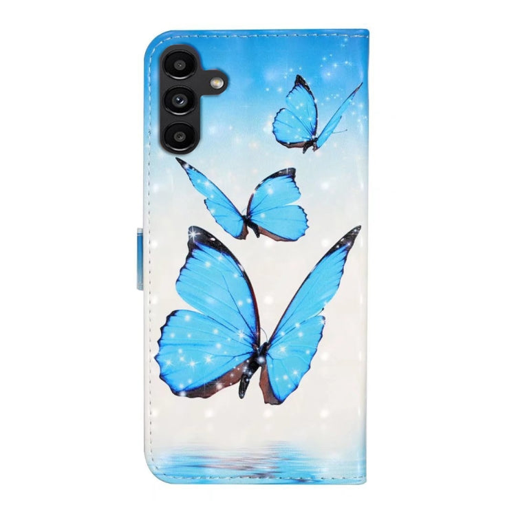 For Samsung Galaxy S25 5G Oil Embossed 3D Drawing Leather Phone Case(3 Butterflies) by buy2fix