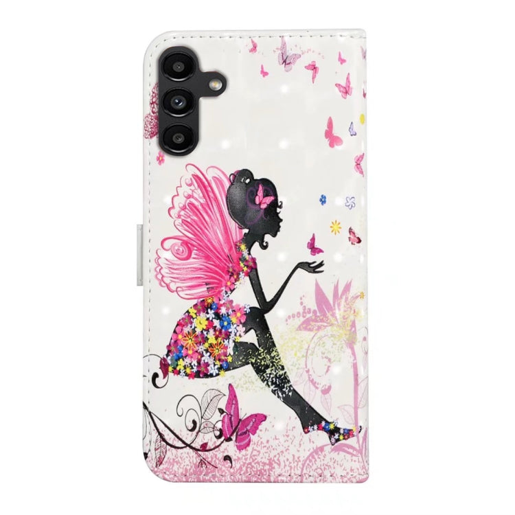 For Samsung Galaxy S25 5G Oil Embossed 3D Drawing Leather Phone Case(Flower Fairy) by buy2fix