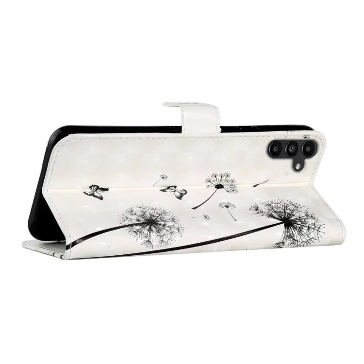 For Samsung Galaxy S25 5G Oil Embossed 3D Drawing Leather Phone Case(Couple Dandelion) by buy2fix