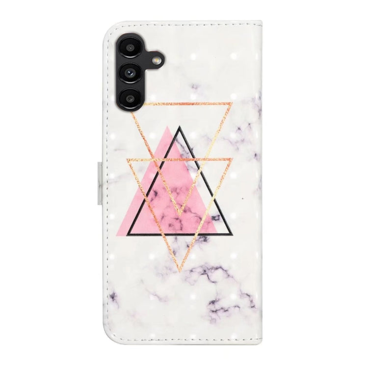 For Samsung Galaxy S25 5G Oil Embossed 3D Drawing Leather Phone Case(Triangular Marble) by buy2fix