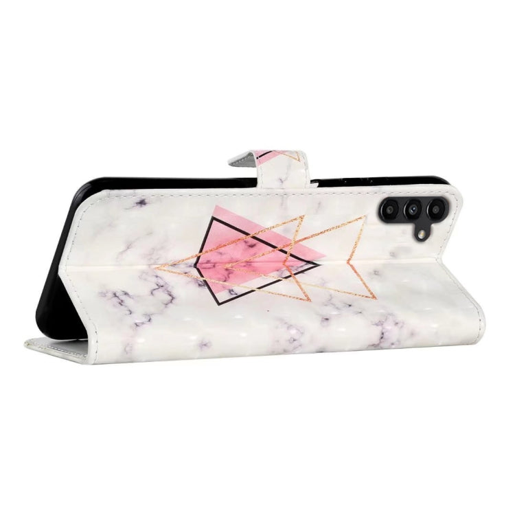 For Samsung Galaxy S25 5G Oil Embossed 3D Drawing Leather Phone Case(Triangular Marble) by buy2fix