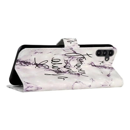 For Samsung Galaxy S25+ 5G Oil Embossed 3D Drawing Leather Phone Case(Words Marble) by buy2fix