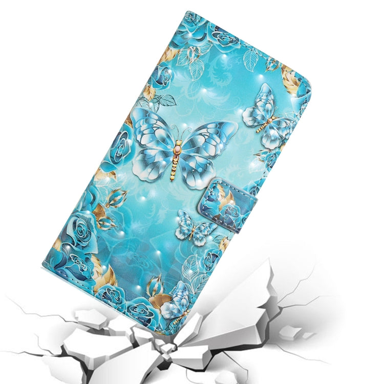 For Samsung Galaxy S25 Ultra 5G Oil Embossed 3D Drawing Leather Phone Case(Blue Butterflies) by buy2fix