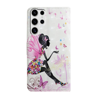 For Samsung Galaxy S25 Ultra 5G Oil Embossed 3D Drawing Leather Phone Case(Flower Fairy) by buy2fix
