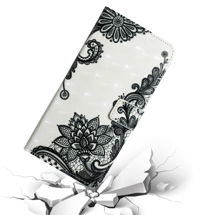 For Samsung Galaxy S25 Ultra 5G Oil Embossed 3D Drawing Leather Phone Case(Lace Flower) by buy2fix