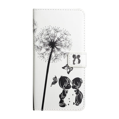 For Samsung Galaxy S25 Ultra 5G Oil Embossed 3D Drawing Leather Phone Case(Couple Dandelion) by buy2fix