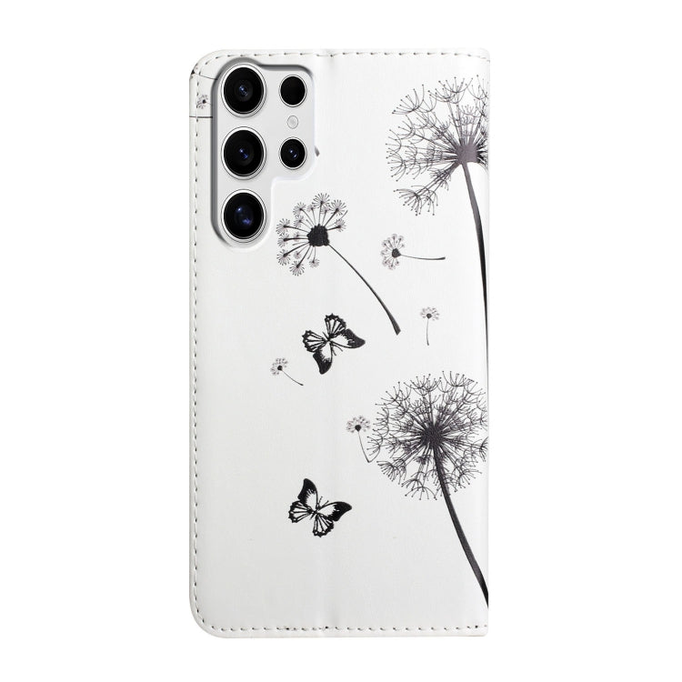 For Samsung Galaxy S25 Ultra 5G Oil Embossed 3D Drawing Leather Phone Case(Couple Dandelion) by buy2fix