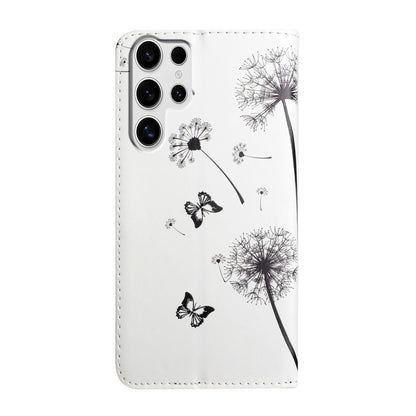 For Samsung Galaxy S25 Ultra 5G Oil Embossed 3D Drawing Leather Phone Case(Couple Dandelion) by buy2fix