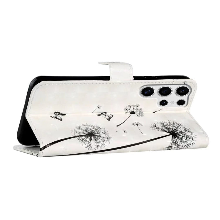 For Samsung Galaxy S25 Ultra 5G Oil Embossed 3D Drawing Leather Phone Case(Couple Dandelion) by buy2fix