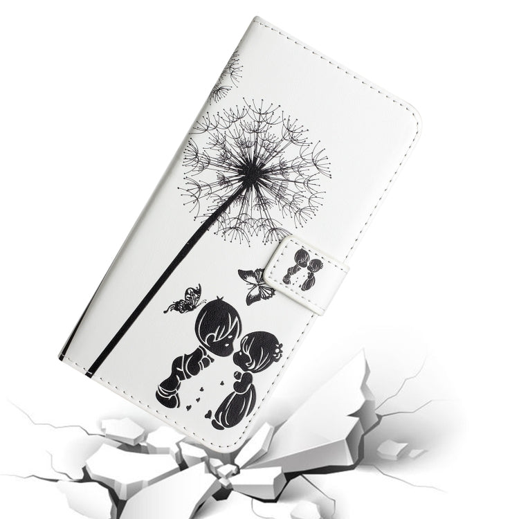 For Samsung Galaxy S25 Ultra 5G Oil Embossed 3D Drawing Leather Phone Case(Couple Dandelion) by buy2fix