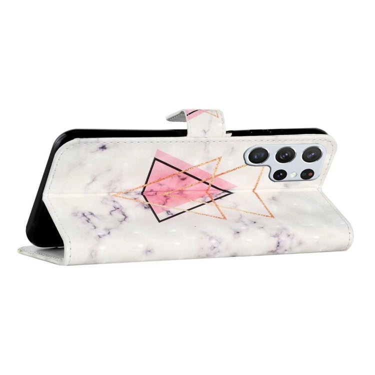 For Samsung Galaxy S25 Ultra 5G Oil Embossed 3D Drawing Leather Phone Case(Triangular Marble) by buy2fix