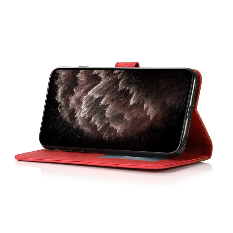 For Samsung Galaxy S25+ 5G Dual-color Stitching Leather Phone Case(Brown Red) by buy2fix