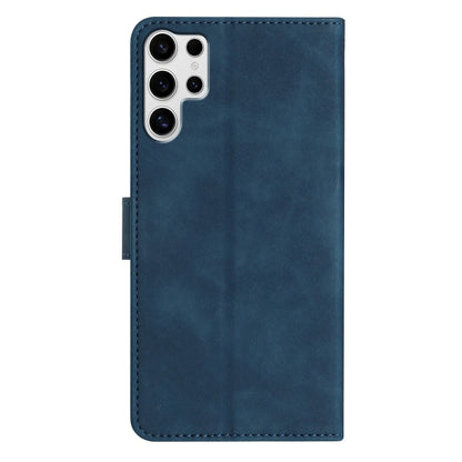 For Samsung Galaxy S25 Ultra 5G Seven Butterflies Embossed Leather Phone Case(Blue) by buy2fix