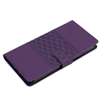 For Samsung Galaxy S25+ 5G Diamond Embossed Skin Feel Leather Phone Case(Purple) by buy2fix