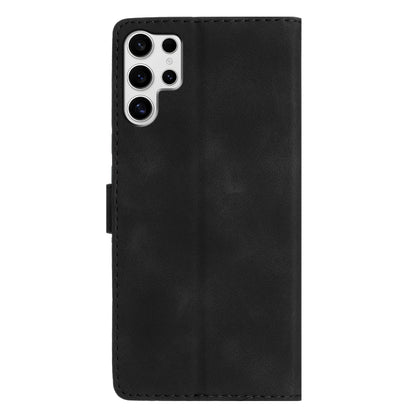 For Samsung Galaxy S25 Ultra 5G Flower Butterfly Embossing Pattern Leather Phone Case(Black) by buy2fix