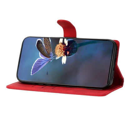 For Samsung Galaxy S25 Ultra 5G Cherry Blossom Butterfly Skin Feel Embossed PU Phone Case(Red) by buy2fix