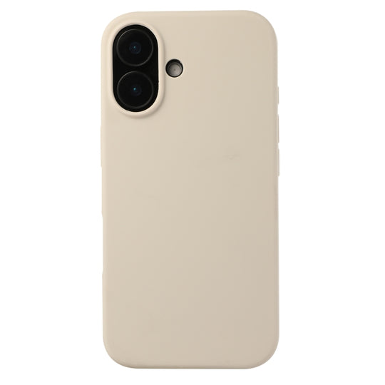 For iPhone 16 Liquid Silicone Phone Case(Antique White)
