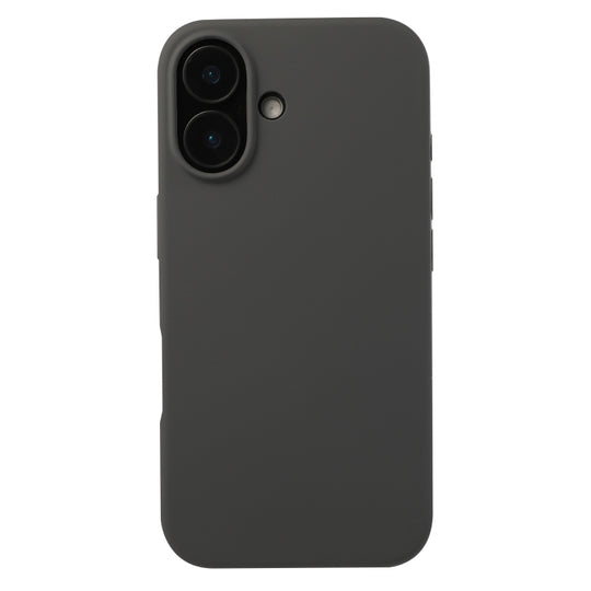 For iPhone 16 Liquid Silicone Phone Case(Charcoal Black)