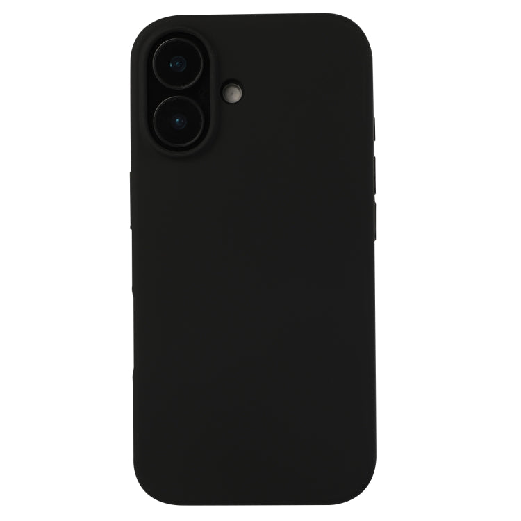 For iPhone 16 Plus Liquid Silicone Phone Case(Black) - iPhone 16 Plus Cases by buy2fix | Online Shopping UK | buy2fix