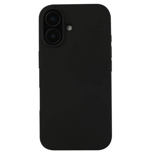 For iPhone 16 Plus Liquid Silicone Phone Case(Black) - iPhone 16 Plus Cases by buy2fix | Online Shopping UK | buy2fix