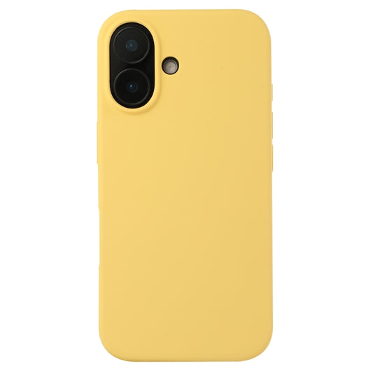 For iPhone 16 Plus Liquid Silicone Phone Case(Yellow) - iPhone 16 Plus Cases by buy2fix | Online Shopping UK | buy2fix
