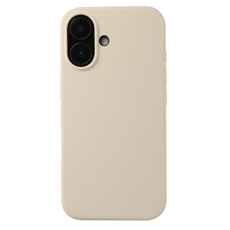 For iPhone 16 Plus Liquid Silicone Phone Case(Antique White) - iPhone 16 Plus Cases by buy2fix | Online Shopping UK | buy2fix