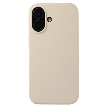 For iPhone 16 Plus Liquid Silicone Phone Case(Antique White) - iPhone 16 Plus Cases by buy2fix | Online Shopping UK | buy2fix